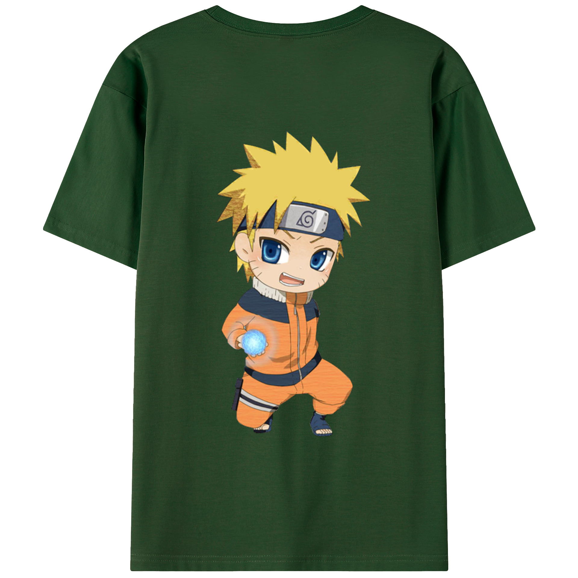 （画像用） NARUTO -ナルト- うずまき ナルト Uzumaki Naruto 綿100％半袖Tシャツ（背面プリント）